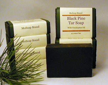 Black Pine Tar Soap with Eucalyptus Essential Oil
