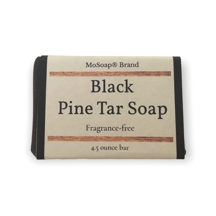 Black Pine Tar Soap - Unscented Vintage Family Recipe Pine Tar Soap